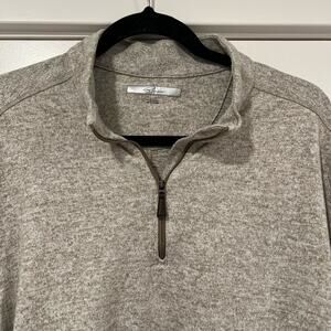 Greg Norman Men's Quarter Zip‎ Long Sleeve Pullover Sweatshirt Tan Size Large